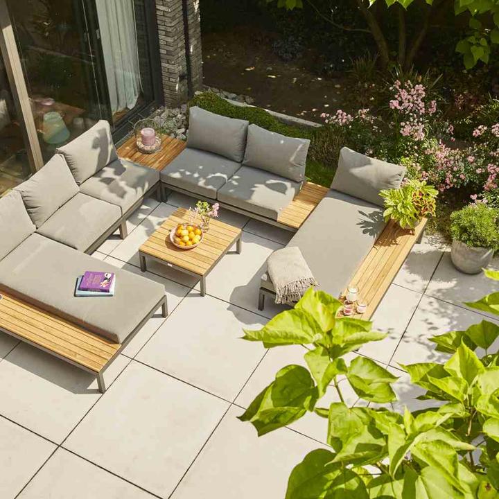 Produktbild Siena Garden Lounge Tisch Alvida Teak 74x74x30 cm anthrazit (73.50 cm)