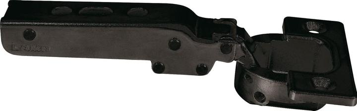 Actual product image LAMP® Heavy-duty furniture hinge 95°, corner stop, with spring, black