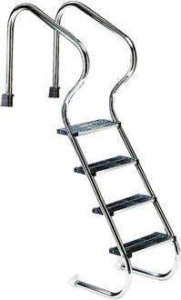Actual product image Azuro Stainless steel ladder STANDARD 4 steps - for pools over 1.30m high