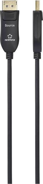 Image du produit Renkforce Fibre optique / Câble de connexion DisplayPort Connecteur DisplayPort, DisplayPor (30 m, DisplayPort)
