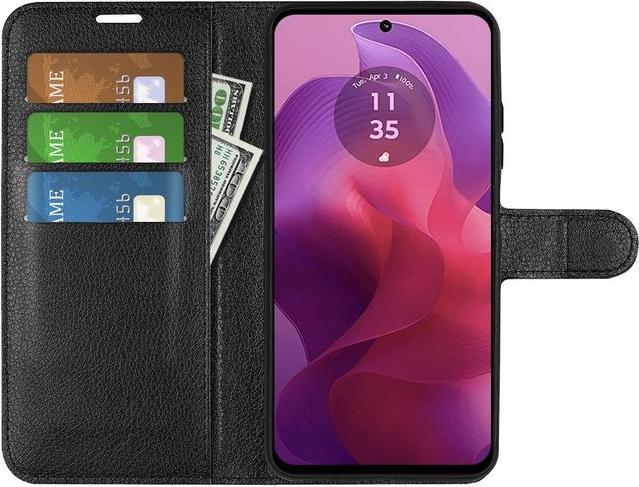 Immagine prodotto MU Classic Serie di copertine per libri in pelle Litchi (Motorola Moto G04, Motorola Moto G24, Motorola Moto E14)