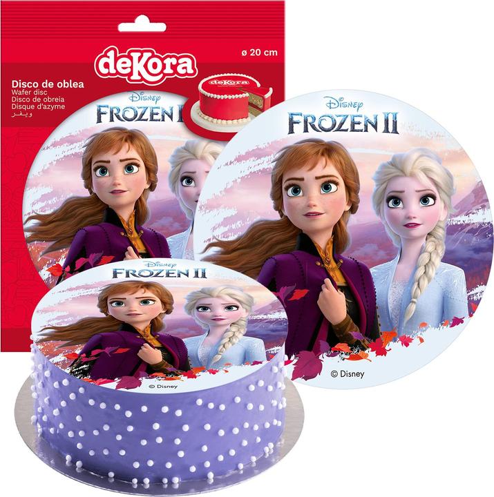 Immagine prodotto Dekora Disco commestibile da 20 cm senza zucchero - Regina delle nevi 2 (1 x)