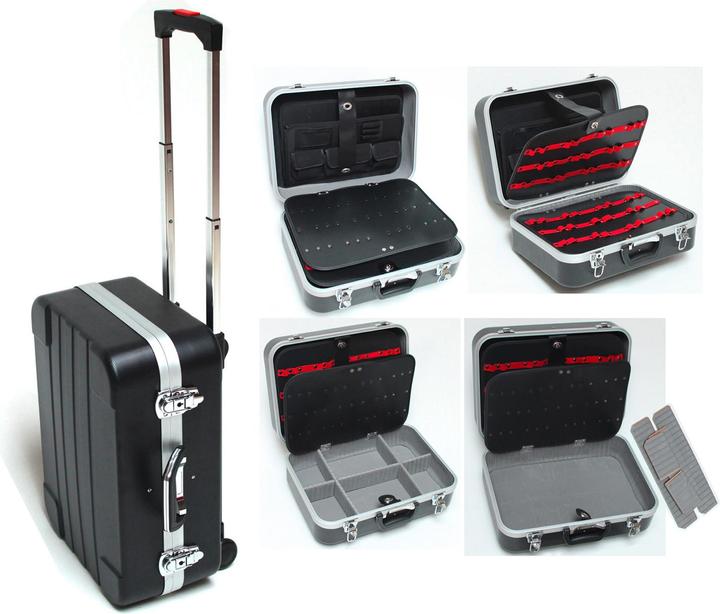 Image du produit Dema Mallette à outils Trolley Valise de pilote ABS noire 6+