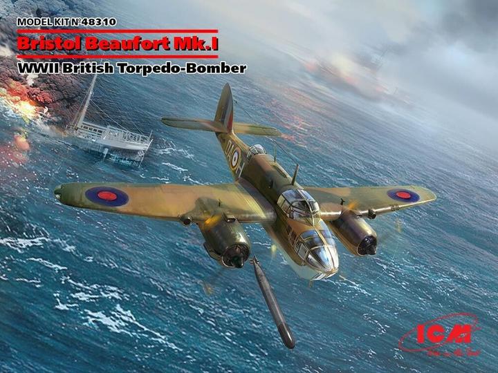 Produktbild ICM Bristol Beaufort Mk.I, WWII British Torpedo Bomber
