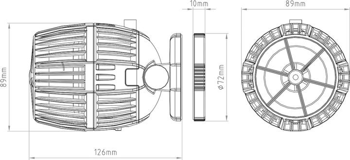 Actual product image SunSun CW-160 Circulation Pump Wavemaker 1700-20000l/h 60W Flow Control Aquarium Fish Tank
