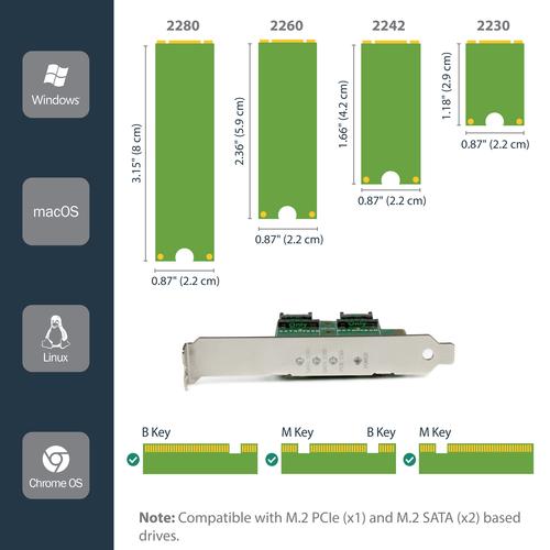 Produktbild StarTech 3PT M.2 SSD CARD - PCIE 3.0