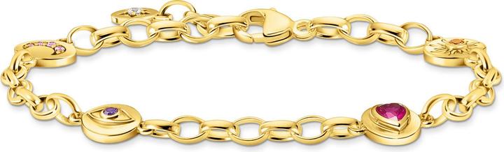 Produktbild Thomas Sabo Armband mit symbolischen Mond, Auge, Herz und Sonne vergoldet (19 cm, 925er Silber)