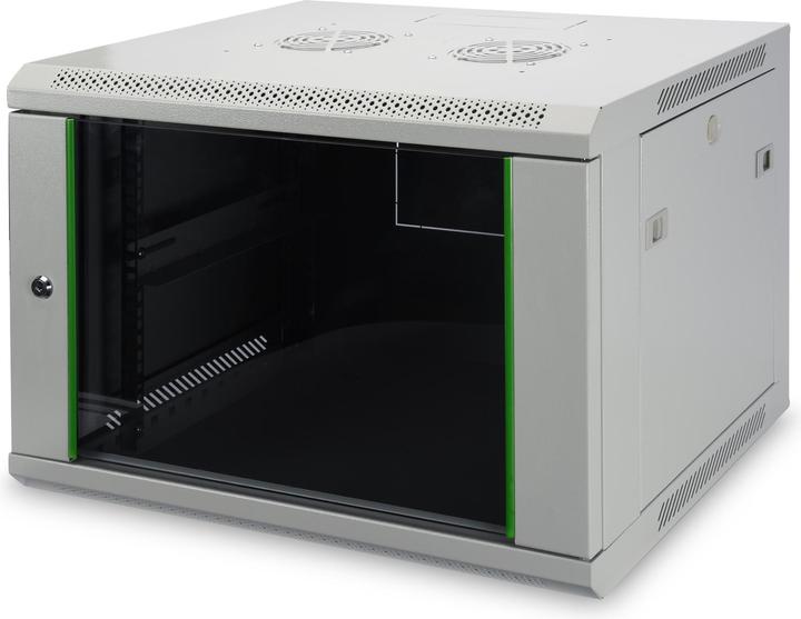 Digitus 48.3cm 19inch wall cabinet 9HE SoHoline RAL7035 grey without shelf 505mmx600mmx450mm (9 RU, 19 inch rack)