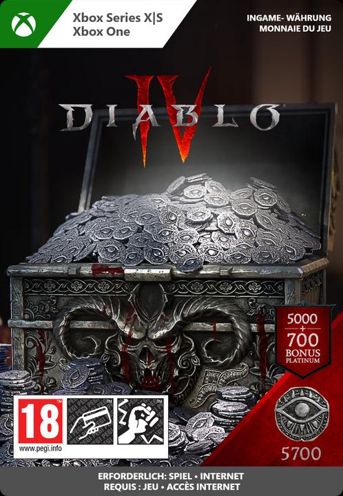 Actual product image Microsoft Xbox Diablo IV 5700 Platinum Download Code