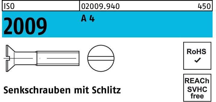 Immagine prodotto Vite a testa svasata DIN 963 con intaglio M 6 x 20 A 4 (200 Viti per pezzo)