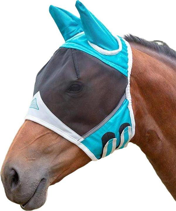 Shires Pferde Fliegenmaske mit Ohren Feines Netzmaterial