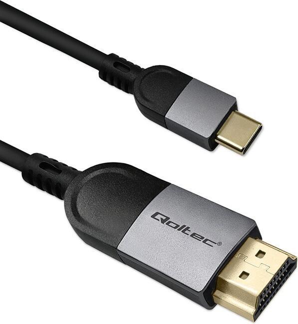 Actual product image Qoltec USB-C zu HDMI 4K Kabel 60Hz 32AWG 2m (2 m, HDMI)