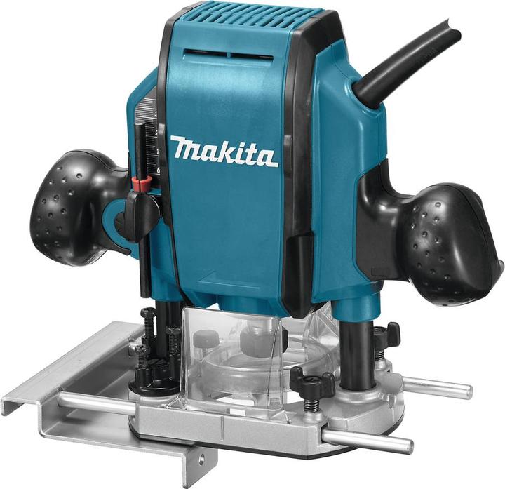 Makita RP 0900 K - Pantografo da 900 Watt 8 mm con cassetta portautensili in alluminio