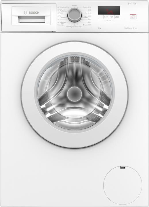 Produktbild Bosch Hausgeräte Serie 2 FrontladerWaschmaschine 8 kg 1200 UmC ITModell (8 kg, Links, EU-Stecker)