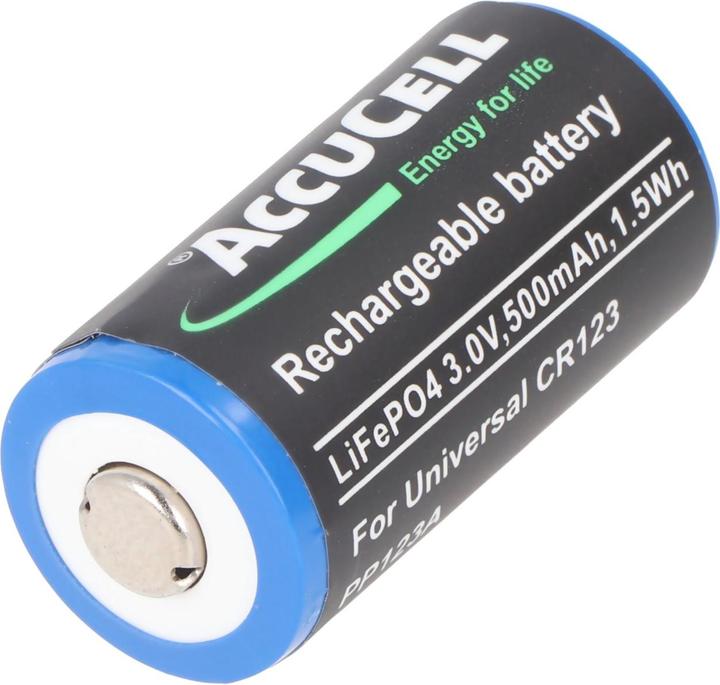 Produktbild AccuCell Akku CR123A (1 Stk., CR123A, 500 mAh)