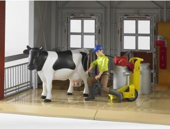 Produktbild Bruder Kuhstall mit Melkmaschine, Kuh und Figur