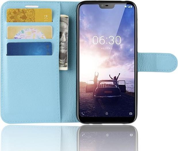 Actual product image MU Classic Litchi Leather Bookcover Series (Nokia 6.1 Plus)