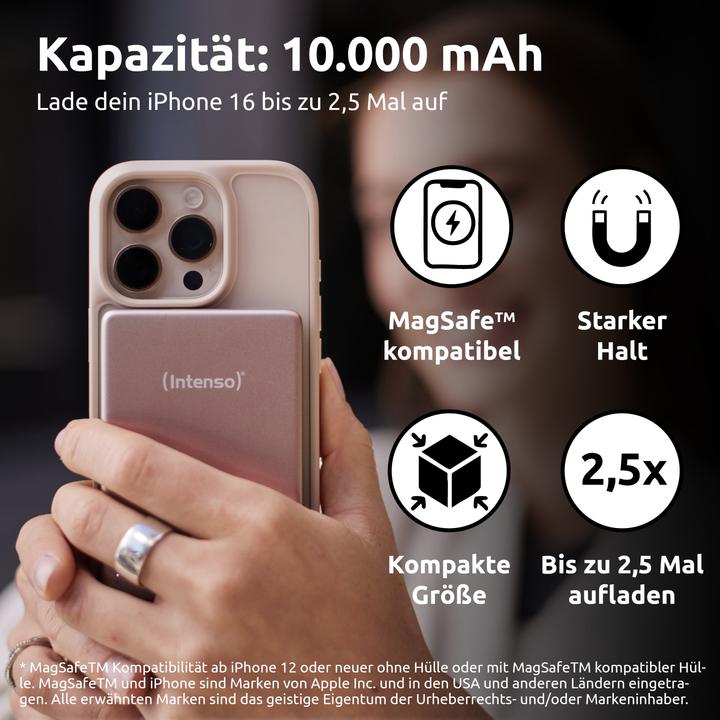 Immagine prodotto Intenso Magn. Wireless Powerbank MW10000 10000 mAh Rosé (10000 mAh, 20 W)