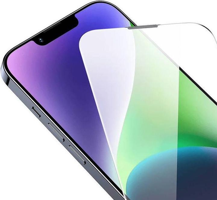 Actual product image Baseus Tempered Glass 0.4mm Iphone 13 Pro Max/14 Plus + cleaning kit (1 Piece, Apple iPhone 14 Plus)