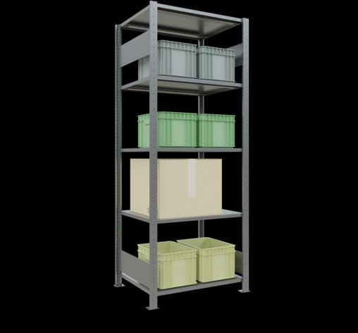Immagine prodotto Schulte Lagertechnik Sistema di scaffalature di base senza viti MULTIplus150 con ripiani di lunghezza