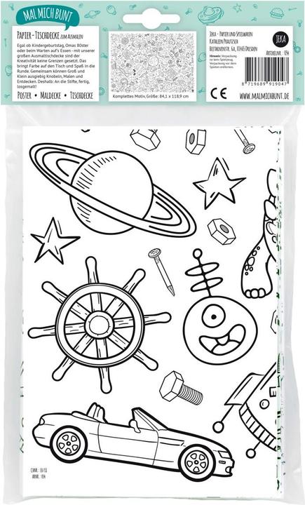 Produktbild Jeka mal mich bunt Ausmal-Tischdecke aus Papier "Entdecker"