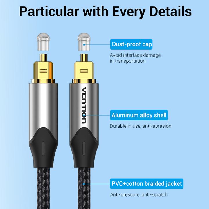 Produktbild Vention Optical Audio Cable BAVHH 2m (Black) (2 m, TOSLINK)