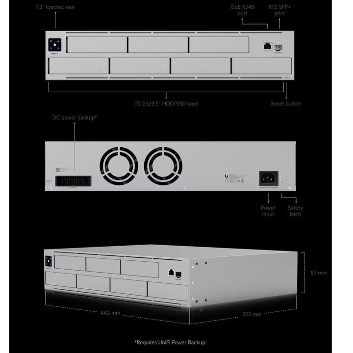 Produktbild Ubiquiti UNAS-PRO-EU - NAS, 1GB, 0 HDD, 8 GB RAM