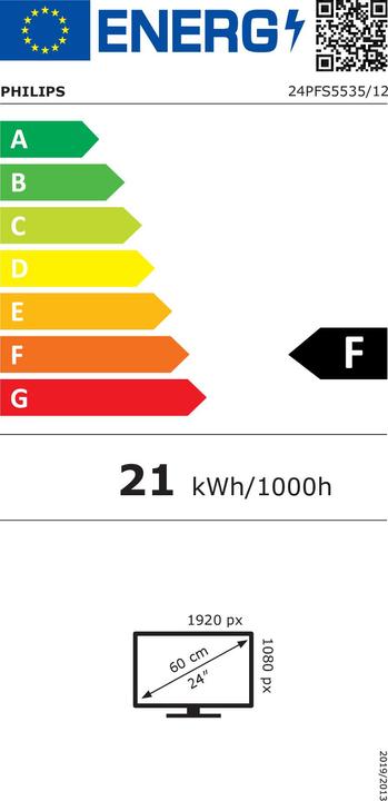 Energie-Label Philips 24PFS5535 (24", LCD, Full HD, 2020)