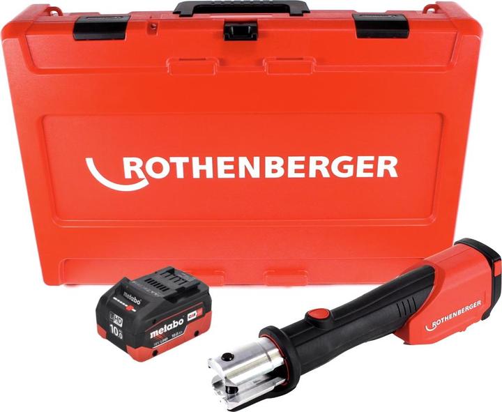Actual product image Rothenberger ROMAX 4000 battery press machine 18 V electrohydraulic + 1x battery 10.0 Ah CAS + case -
