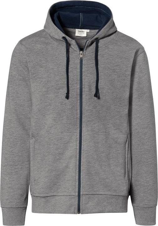 Actual product image Hakro Hooded jacket Bonded grey mottled/ink, 3XL (3XL)