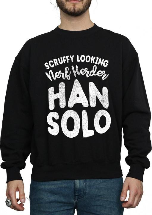 Actual product image Star Wars Mens Han Solo Legends Tribute Sweatshirt (L)