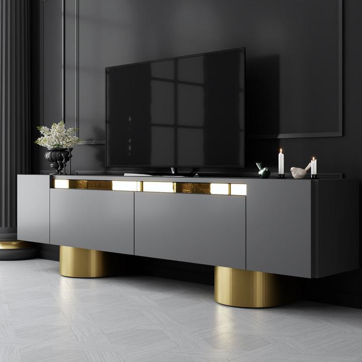 Actual product image Skye Decor Bohem Gold TV Stand (180 x 50 x 30 cm)