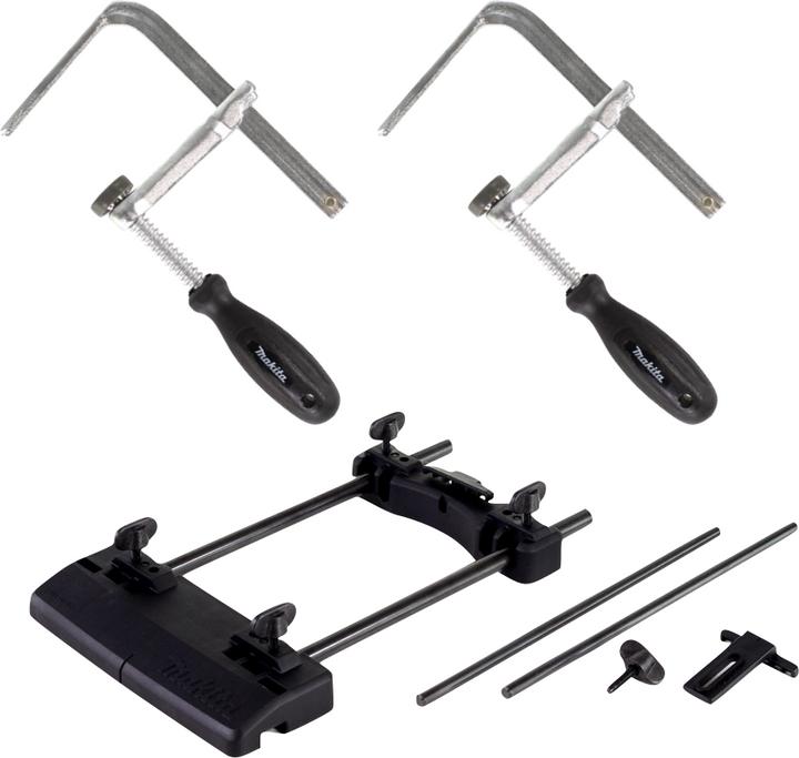 Image du produit Makita Adaptateur de rail de guidage ( 194579-2 ) + 2x serre-joints ( 194385-5 ) pour fraise RP DRT