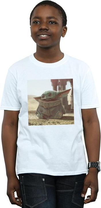 Actual product image Star Wars Boys The Mandalorian The Child Scene T-Shirt (104)