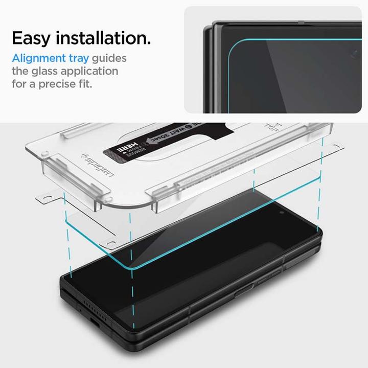 Produktbild Spigen Screen Protector GLAS.tR Full Cover Glass + Hinge Film (1 Stück, Samsung Galaxy Z Fold4)