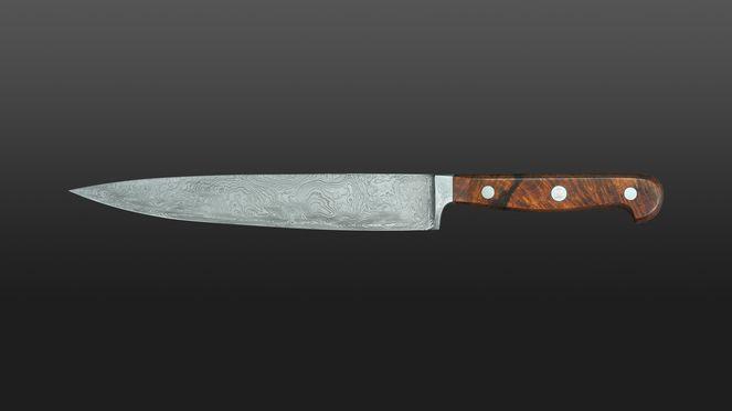 Image du produit Güde Solingen Couteau à jambon en acier damassé (21 cm)