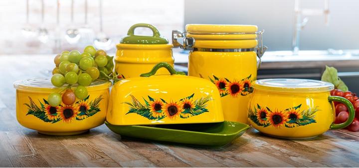Produktbild neuetischkultur Lebensmitteldose im Landhausstil 11 x 16 cm Sonnenblumen (1 l)