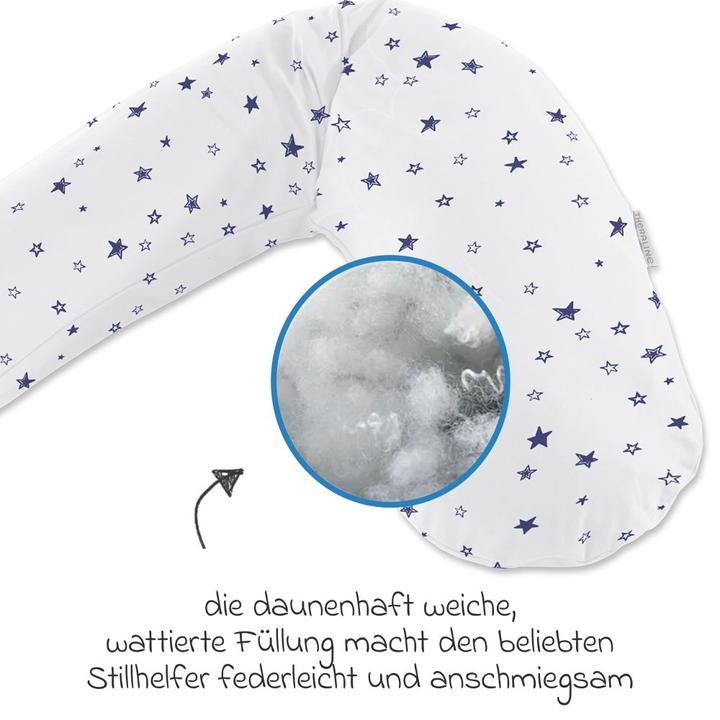 Actual product image Theraline Nursing pillow "The Original" with polyester hollow fibre filling incl. cover 190 cm (40 cm)