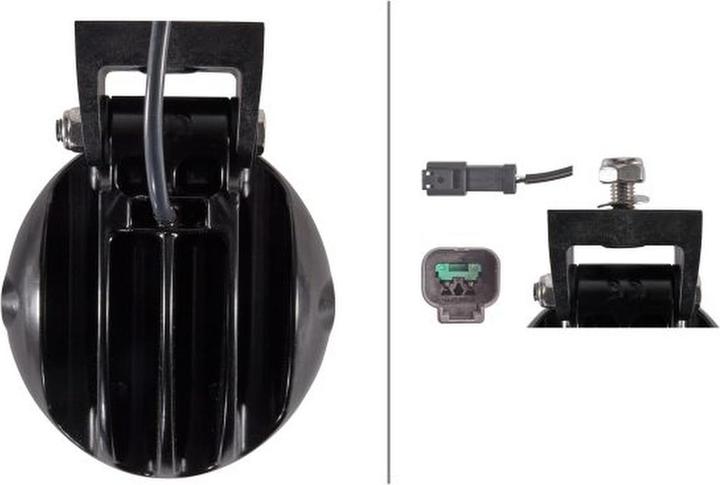Image du produit Hella 1GM 996 136-511 Mega Beam LED Gen. IV pour l'éclairage de proximité, montage en surface, 12V/24V