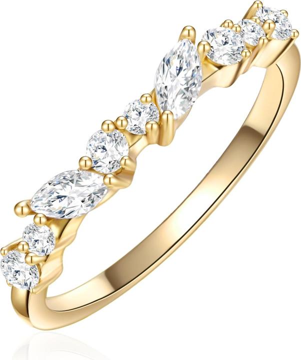 Produktbild Glanzstücke München Damen Sterling Silber Zirkonia gelbgold - 30000 (52, 925 Silber)
