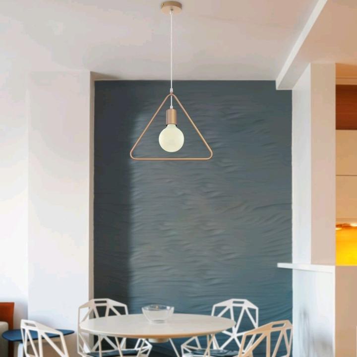 Immagine prodotto V-TAC VT7321CG Lampada a sospensione geometrica Oro Champagne Triangolo singolo (E27)
