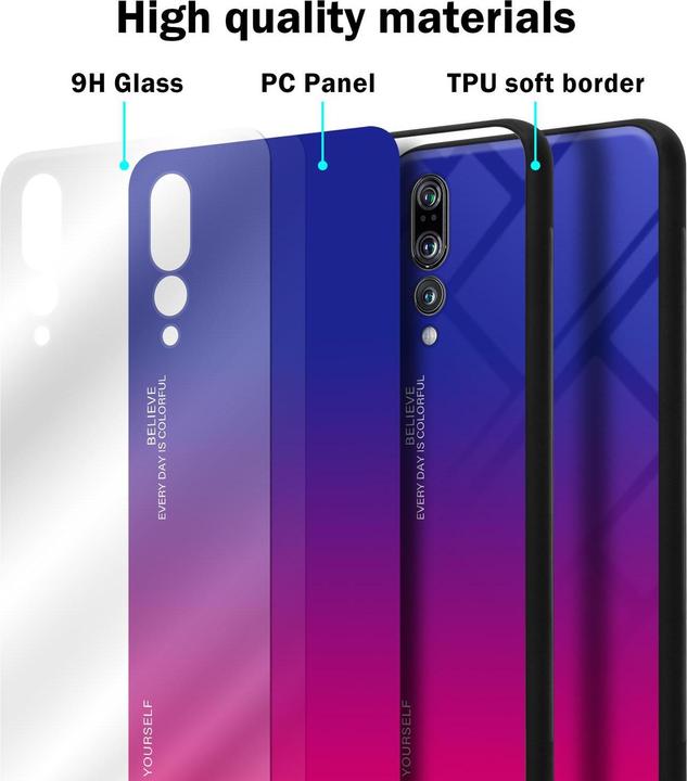Produktbild Cadorabo TPU 2 Farben Glas Cover (Huawei P20 Pro, Huawei P20 Plus)