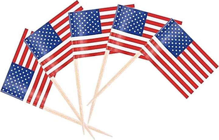 Produktbild König Design 100 Flaggenpicker Länder Nationen Deko Zahnstocher Flagge Geburtstag Party DIY (1 x)