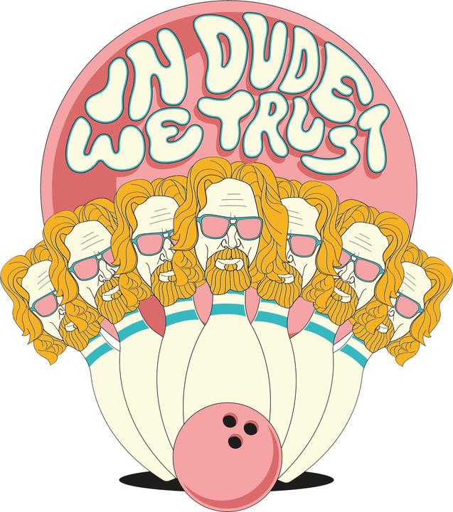 Actual product image The Big Lebowski Unisex Adult In Dude We Trust Hoodie (XXL)