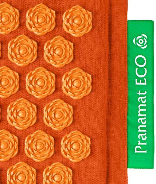 Actual product image Pranamat Eco Massage Set - mat and cushion dark orange