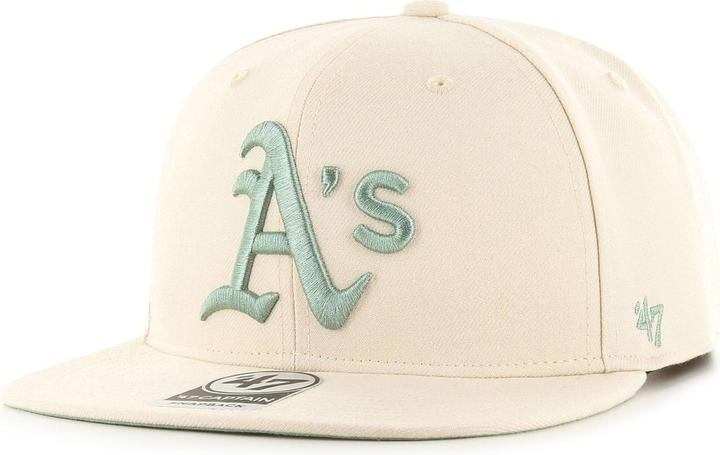 47 Brand Snapback Cap - Captain Oakland Athletics Natural