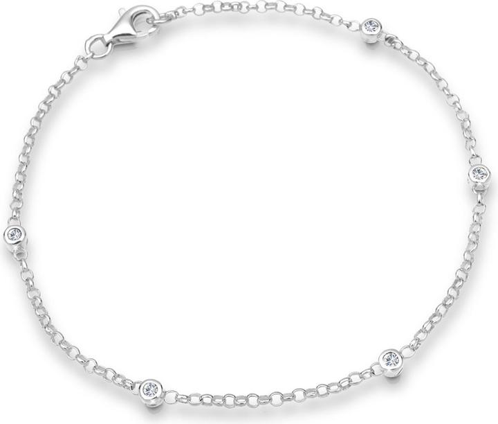 Elli Armband Klassisch Kristalle 925 Sterling Silber (19 cm, Glaskristall, 925er Sterling Silber)