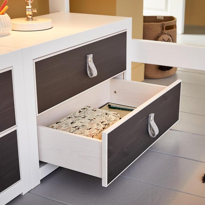 Image du produit Lifetime Kidsrooms Lit mezzanine avec escalier, tiroirs et sommier Deluxe