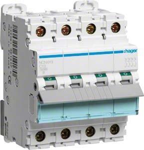 Produktbild Hager HAG NCN613 LS-Schalter 3P+N 10kA C-13A 4M