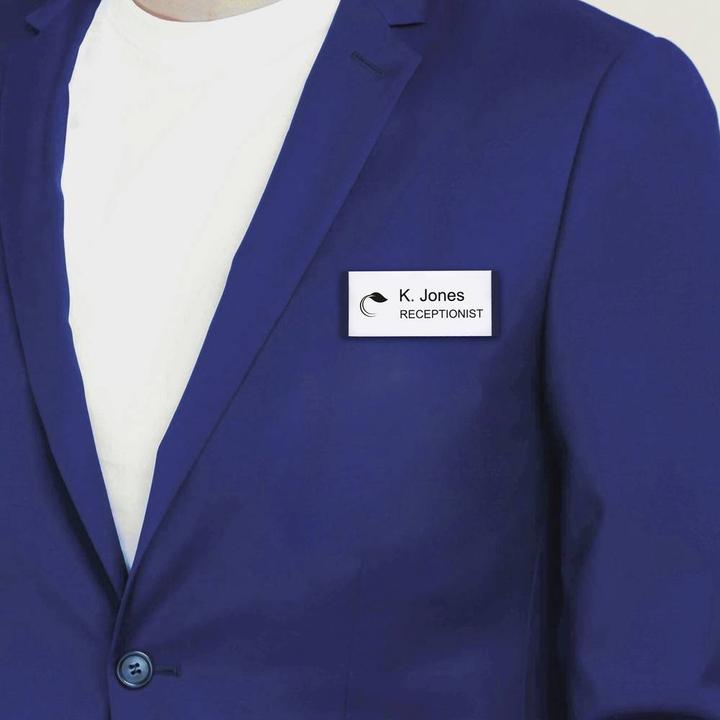 Immagine prodotto Badgepoint POL20MA66-10DR Badge portanome, 64 x 22 mm, color metallo